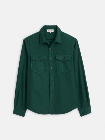 Alex Mill Frontier Brushed Cotton-flannel Shirt In Trekking Green