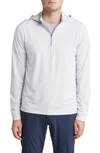 Johnnie-o Hybrid Performance Quarter Zip Hoodie In Seal