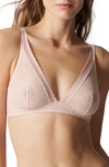 Simone Perele Full Coverage Lace Underwire Bra In Pink Sand