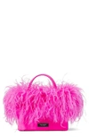 Kate Spade Small Sam Icon Feather Embellished Crossbody Bag In Vivid Snapdragon