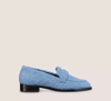 Stuart Weitzman Palmer Suede Penny Loafers In Blue Steel
