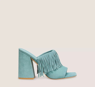 Stuart Weitzman Tia Fringe 100 Slide In Cactus