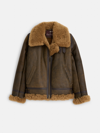 Alex Mill Owen Barry Amy Aviator Shearling Coat In Izl