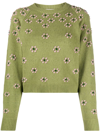 Kenzo Intarsia Floral Knit Crewneck Sweater