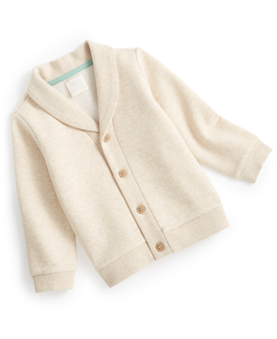 First Impressions Baby Boys Grandpa Cardigan, Created For Macy's In Wild Oat Hthr