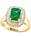EFFY COLLECTION BRASILICA BY EFFY EMERALD (1-3/8 CT. T.W.) AND DIAMOND (1/2 CT. T.W.) RING IN 14K YELLOW GOLD OR 14K