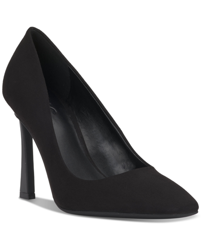 Inc International Concepts Women's Oaklynn Flared Heel Pumps, Created For Macy's In Black Micro