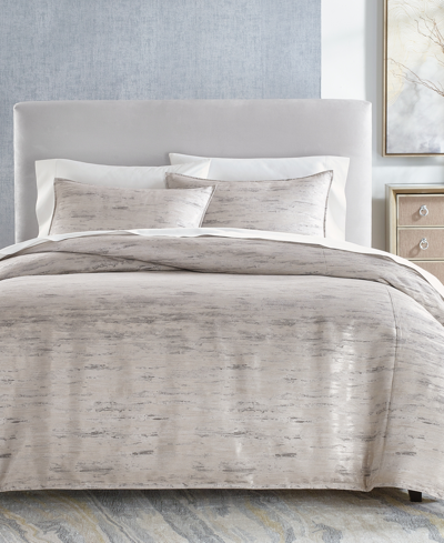 Hotel Collection Impasto Stone 3-pc. Duvet Cover Set, King, Created For Macy's In Grey