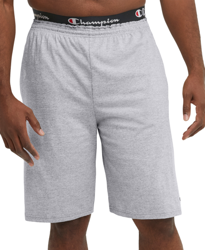 Champion Men's Big & Tall Standard-fit Jersey-knit 9" Shorts In Oxford Grey