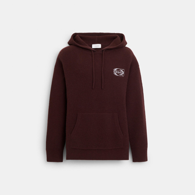 Coach Outlet Knit Hoodie In Red