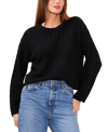 1.state Mixed Stitch Crewneck Sweater In Rich Black