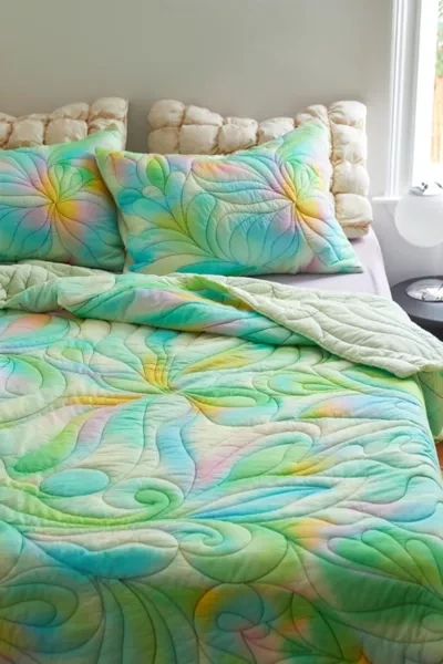 Urban Outfitters Trippy Quilt In Green At