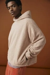 Standard Cloth Free Throw Pile Fleece Hoodie Sweatshirt In Rose, Men's At Urban Outfitters