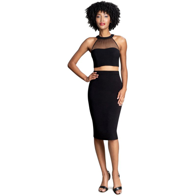 Dress The Population Elliana Top In Black