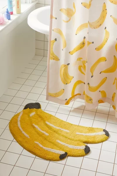 Urban Outfitters Banana Bath Mat In Yellow At