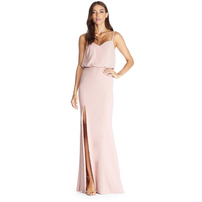 Dress The Population Paris Ruffle Strapless Mermaid Gown In Pink