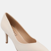 Journee Collection Collection Women's Narrow Width Supernatural Tru Comfort Foam Gabriella Pumps Warm Shades In White
