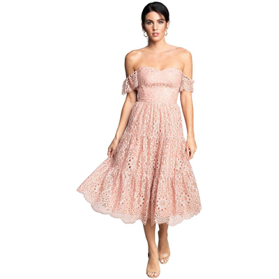 Dress The Population River Lace Dress In Pink