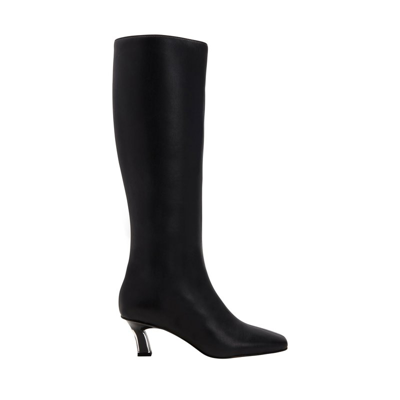 Katy Perry Women's The Zaharrah Square Toe Kitten Heel Regular Calf Boots In Black