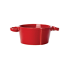 Vietri Lastra Small Handled Stoneware Bowl In Red