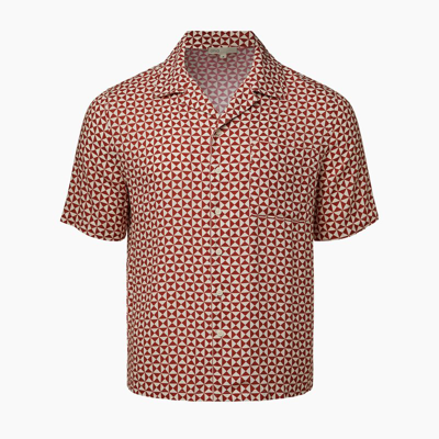 Onia Viscose Vacation Shirt In Red
