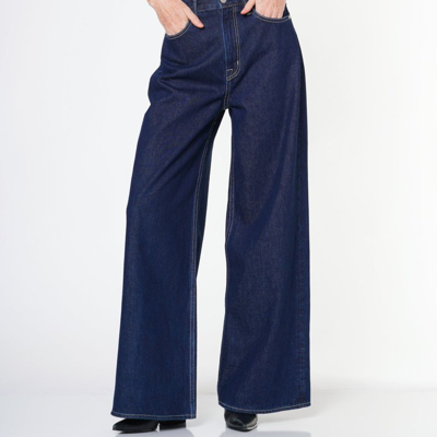 Noend Denim Heather High Rise Baggy In Blue