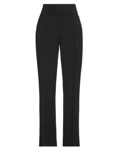 Manila Grace Woman Pants Black Size 4 Polyester, Elastane, Cotton