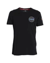 Alpha Industries Man T-shirt Black Size 3xl Cotton