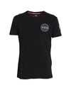 Alpha Industries Man T-shirt Black Size 3xl Cotton In Black