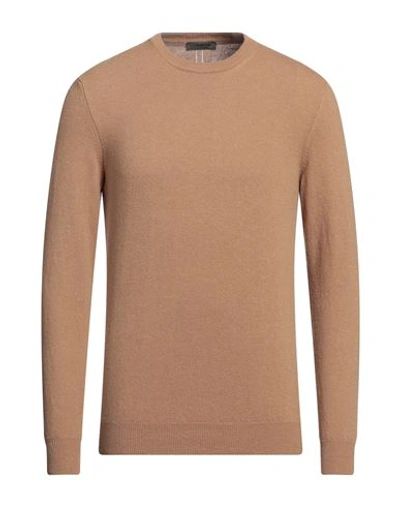 +39 Masq Man Sweater Brown Size 38 Wool