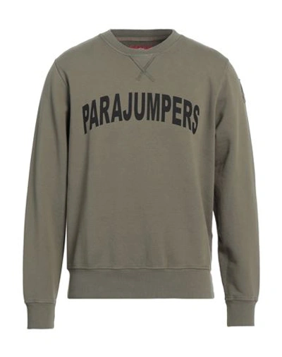 Parajumpers Man Sweatshirt Military Green Size Xl Cotton