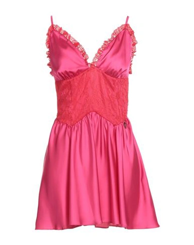 Gaelle Paris Gaëlle Paris Woman Mini Dress Fuchsia Size 8 Polyester, Elastane In Pink