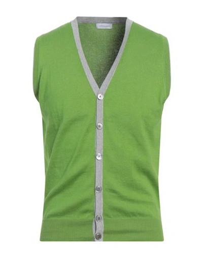 Rossopuro Man Cardigan Acid Green Size 4 Cotton