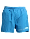 Hugo Boss Boss Man Swim Trunks Azure Size Xl Recycled Polyester In Blue