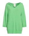 Compagnia Italiana Woman Sweater Green Size Xl Cotton, Polyamide
