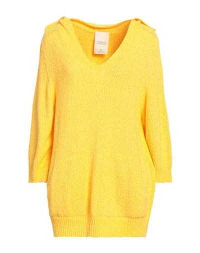 Compagnia Italiana Woman Sweater Ocher Size L Cotton, Polyamide In Yellow