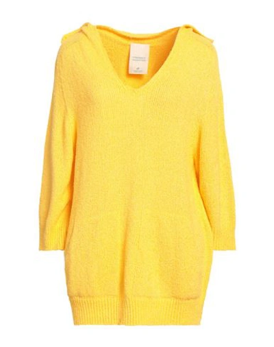 Compagnia Italiana Woman Sweater Marigold Size Xl Cotton, Polyamide In Yellow