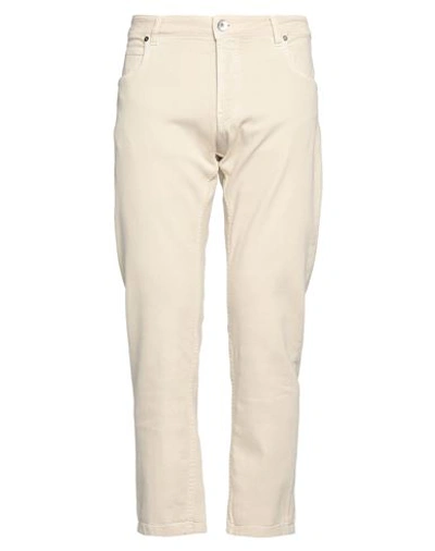 Eleventy Man Jeans Beige Size 33 Cotton, Elastane