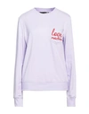 Love Moschino Woman Sweatshirt Lilac Size 4 Cotton, Elastane In Purple