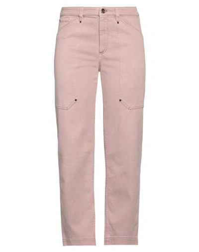 BRUNELLO CUCINELLI BRUNELLO CUCINELLI WOMAN JEANS ANTIQUE ROSE SIZE 8 COTTON, ELASTANE