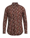 Alessandro Gherardi Man Shirt Dark Brown Size 16 Cotton In Brown