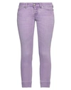 Jacob Cohёn Woman Denim Pants Light Purple Size 27 Cotton, Elastane In Purple