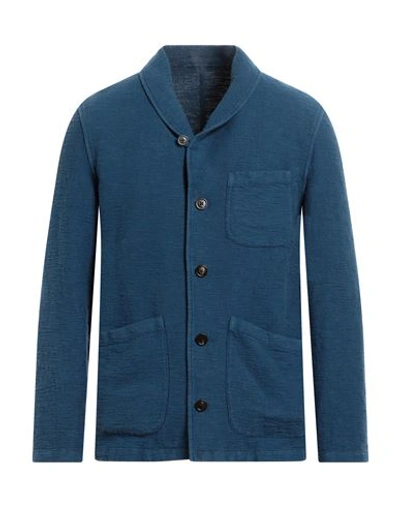 Lardini Man Blazer Blue Size S Cotton, Linen