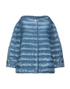 Herno Iconico Woman Puffer Azure Size 6 Polyamide, Cotton, Acetate In Blue