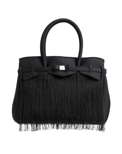 Save My Bag Woman Handbag Black Size - Peek (polyether - Ether - Ketone), Polyamide, Elastane