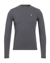 Ea7 Man T-shirt Steel Grey Size M Cotton, Elastane