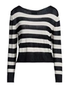Roberto Collina Woman Sweater Midnight Blue Size M Viscose, Cotton, Metallic Polyester
