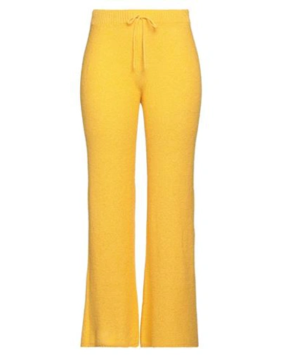 Compagnia Italiana Woman Pants Ocher Size L Cotton, Polyamide In Yellow