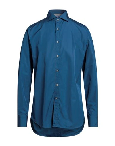 Paul & Shark Man Shirt Slate Blue Size 15 ¾ Cotton