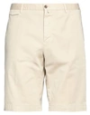 Pt Torino Man Shorts & Bermuda Shorts Beige Size 38 Cotton, Elastane